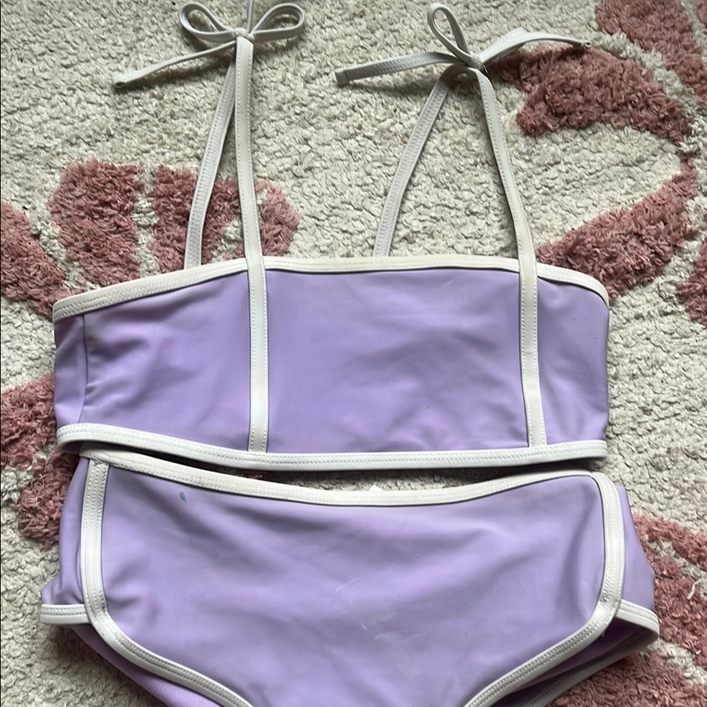 Kids Lavender One Piece Swimsuit